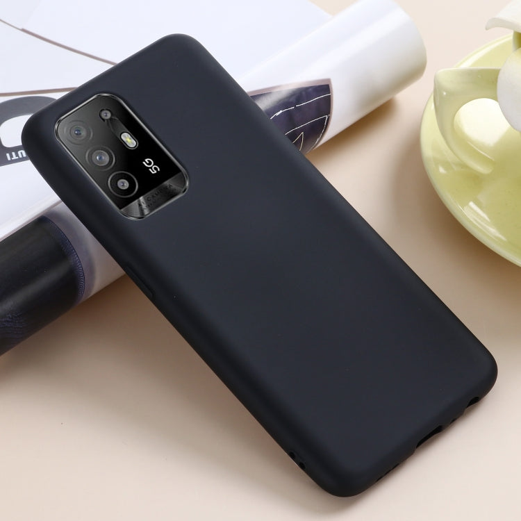For OPPO F19 Pro+ 5G / A94 5G / Reno5 Z Pure Color Liquid Silicone Shockproof Full Coverage Case