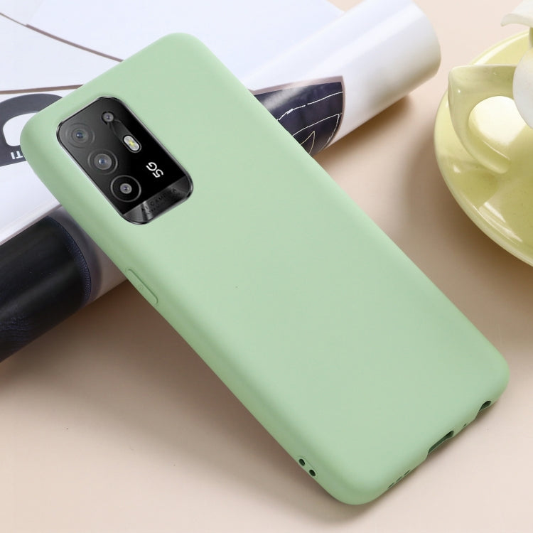 For OPPO F19 Pro+ 5G / A94 5G / Reno5 Z Pure Color Liquid Silicone Shockproof Full Coverage Case
