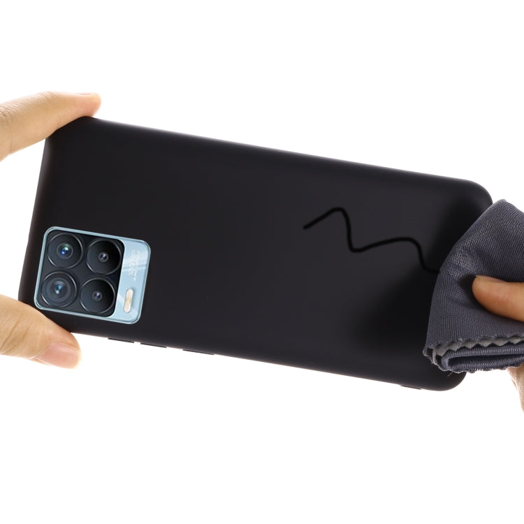 For OPPO Realme 8 / 8 Pro Pure Color Liquid Silicone Shockproof Full Coverage Case