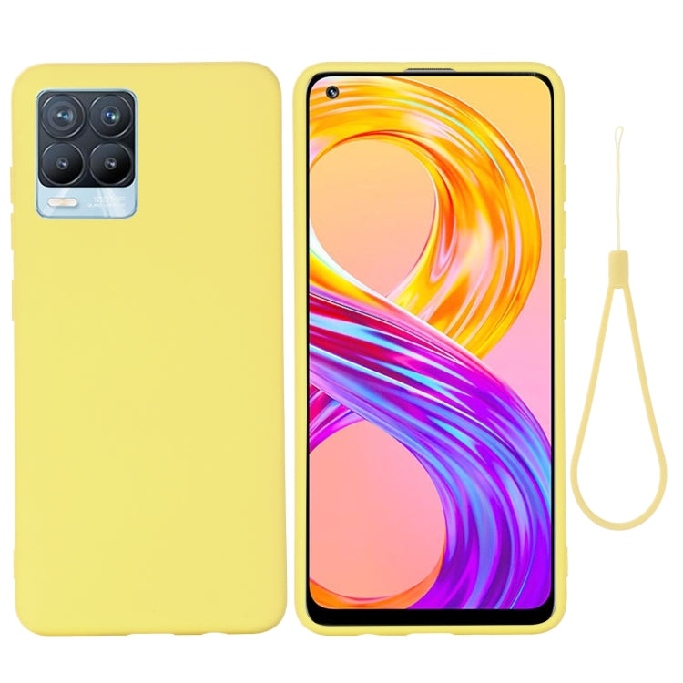 For OPPO Realme 8 / 8 Pro Pure Color Liquid Silicone Shockproof Full Coverage Case