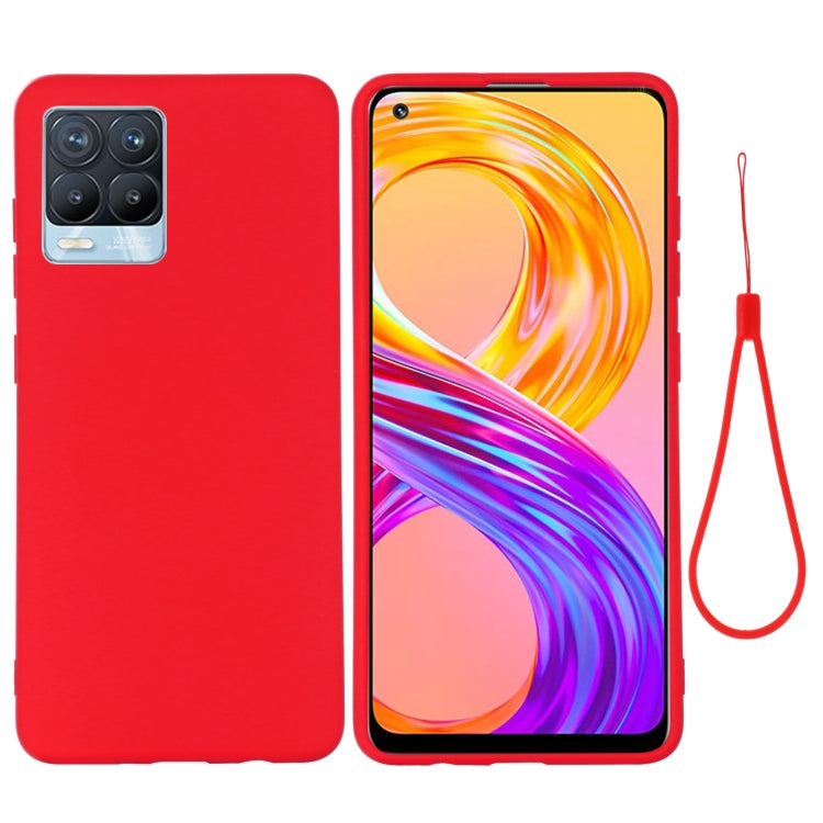 For OPPO Realme 8 / 8 Pro Pure Color Liquid Silicone Shockproof Full Coverage Case