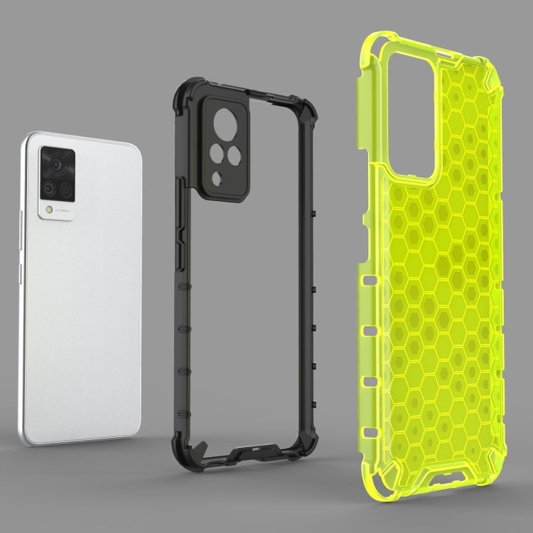 For vivo V21 Shockproof Honeycomb PC + TPU Case