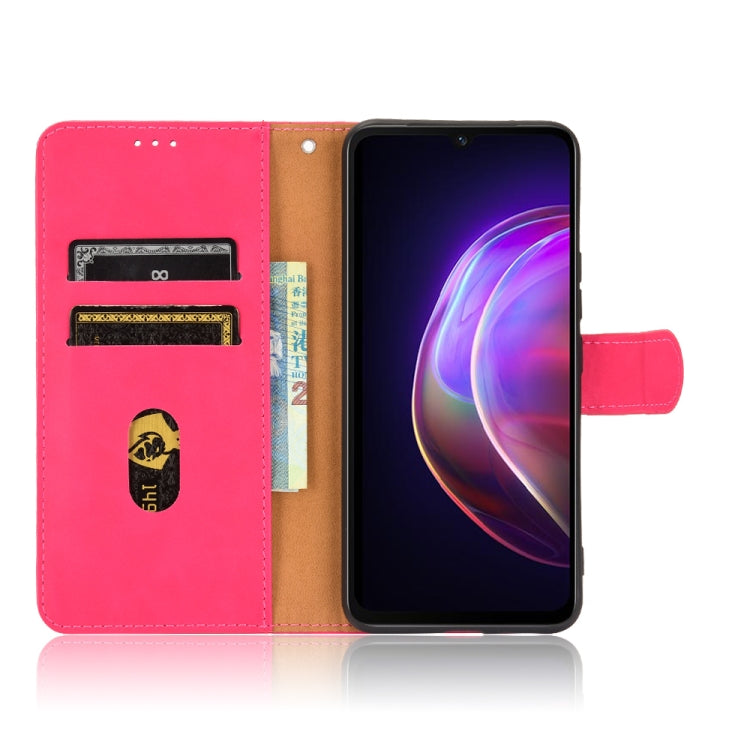 For vivo V21 Solid Color Skin Feel Magnetic Buckle Horizontal Flip Calf Texture PU Leather Case with Holder & Card Slots & Wallet