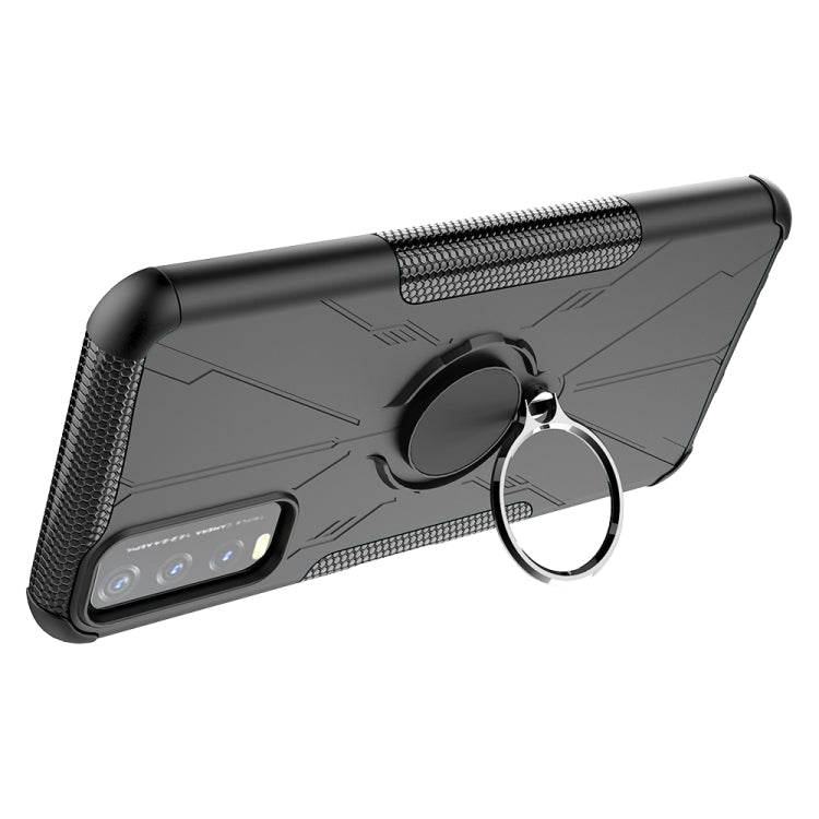 For vivo Y20 Armor Bear Shockproof PC + TPU Protective Case with Ring Holder