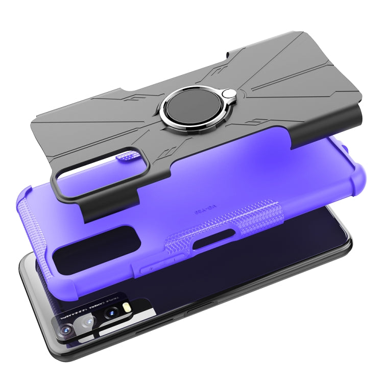 For vivo Y20 Armor Bear Shockproof PC + TPU Protective Case with Ring Holder