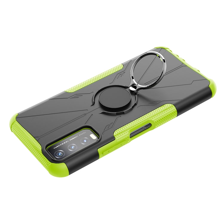 For vivo Y20 Armor Bear Shockproof PC + TPU Protective Case with Ring Holder