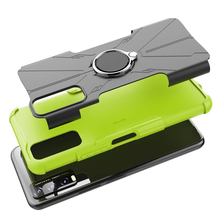 For vivo Y20 Armor Bear Shockproof PC + TPU Protective Case with Ring Holder