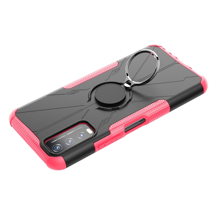 For vivo Y20 Armor Bear Shockproof PC + TPU Protective Case with Ring Holder