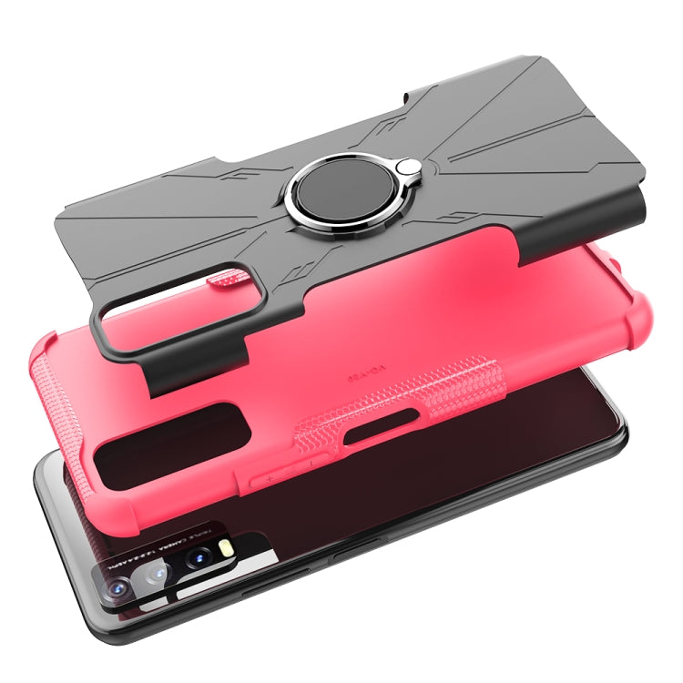 For vivo Y20 Armor Bear Shockproof PC + TPU Protective Case with Ring Holder