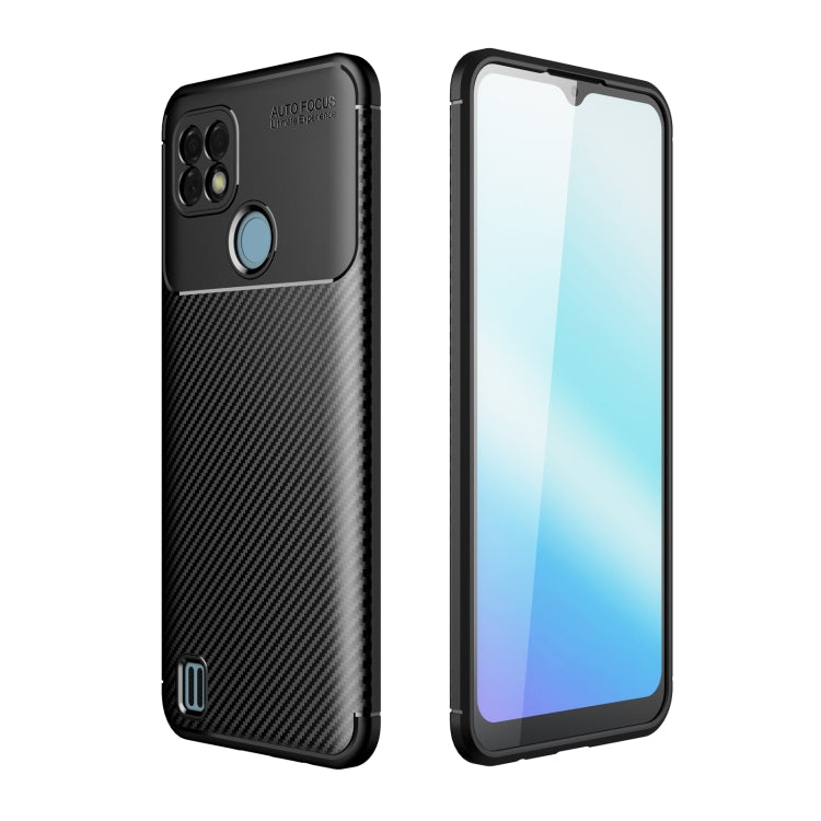 For OPPO Realme C21 Carbon Fiber Texture Shockproof TPU Case