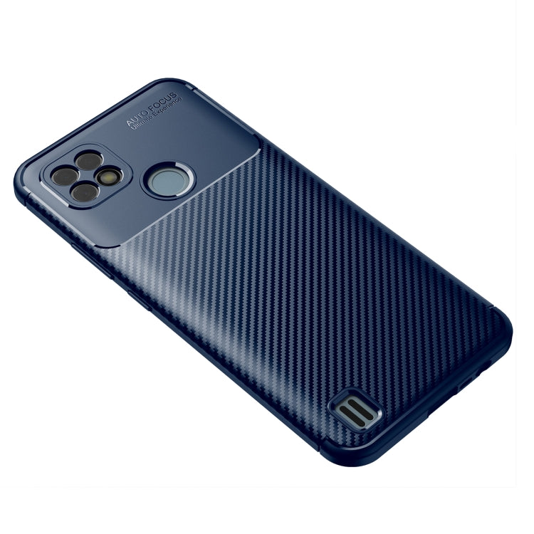 For OPPO Realme C21 Carbon Fiber Texture Shockproof TPU Case