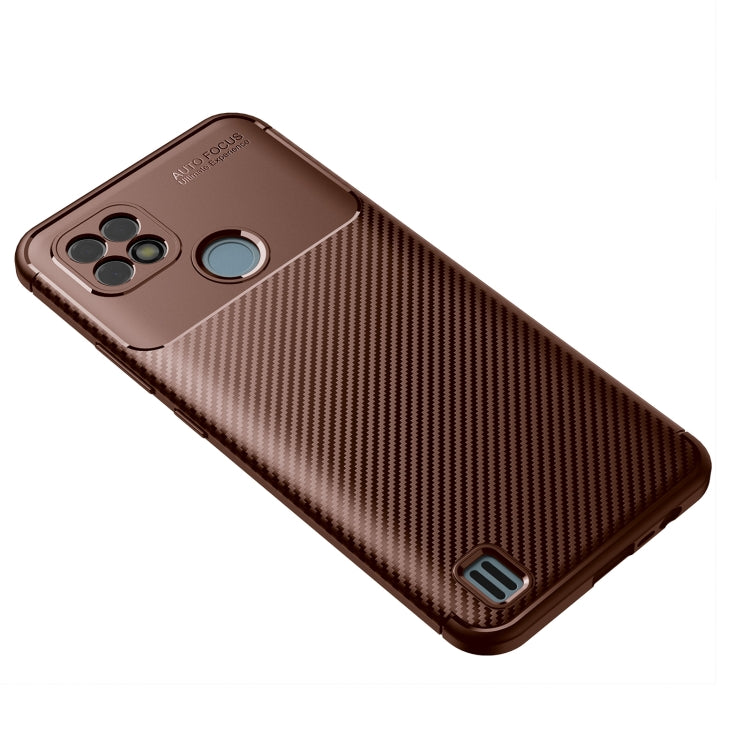 For OPPO Realme C21 Carbon Fiber Texture Shockproof TPU Case