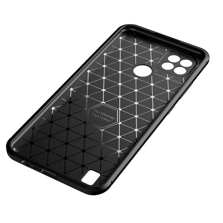For OPPO Realme C21 Carbon Fiber Texture Shockproof TPU Case