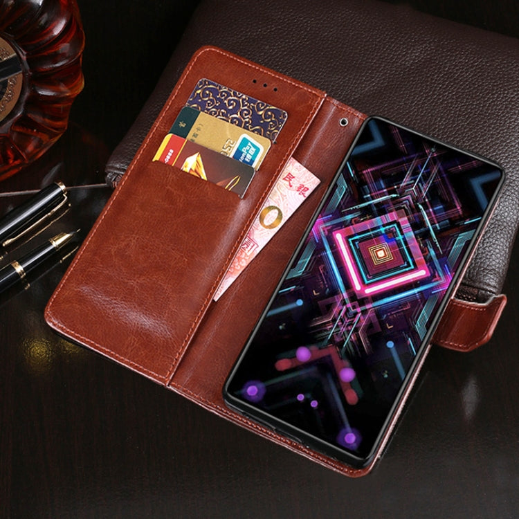 For Xiaomi Redmi K40 Gaming Edition idewei Crazy Horse Texture Horizontal Flip Leather Case with Holder & Card Slots & Wallet