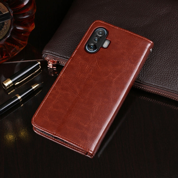 For Xiaomi Redmi K40 Gaming Edition idewei Crazy Horse Texture Horizontal Flip Leather Case with Holder & Card Slots & Wallet