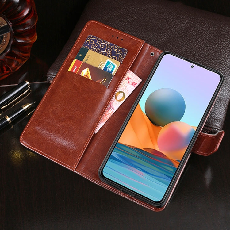 For Xiaomi Redmi Note 10 Pro 5G idewei Crazy Horse Texture Horizontal Flip Leather Case with Holder & Card Slots & Wallet