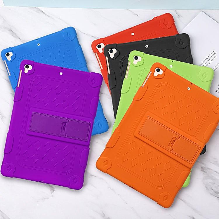 All-inclusive Silicone Shockproof Case with Holder For iPad 9.7 2018/2017 / Air 2 / Air / Pro 9.7 2016