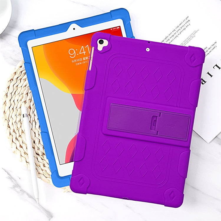 All-inclusive Silicone Shockproof Case with Holder For iPad 9.7 2018/2017 / Air 2 / Air / Pro 9.7 2016