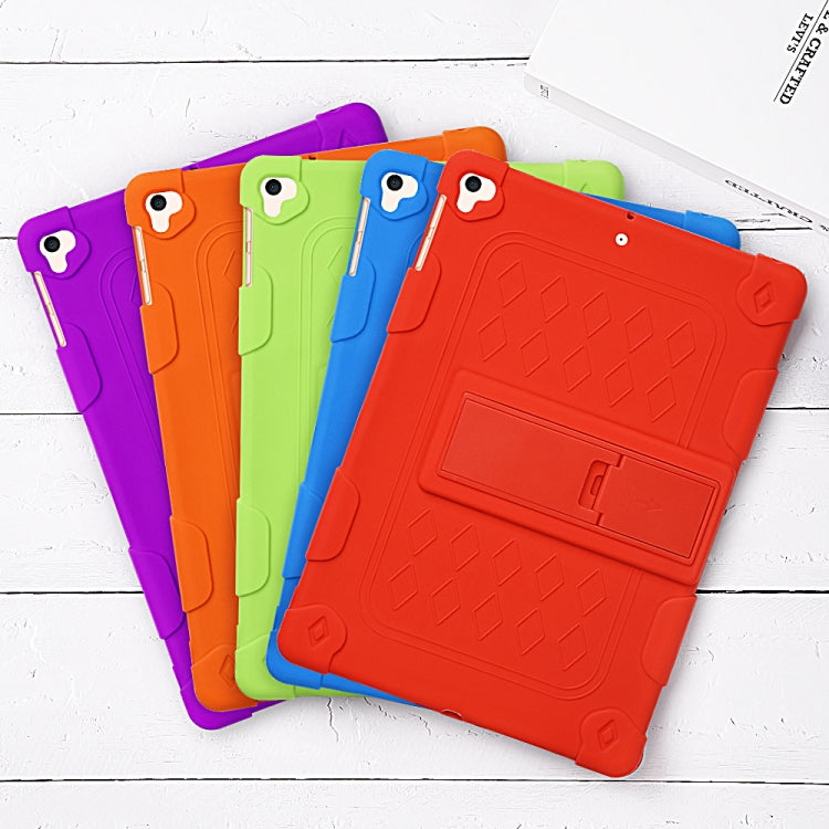 All-inclusive Silicone Shockproof Case with Holder For iPad 9.7 2018/2017 / Air 2 / Air / Pro 9.7 2016
