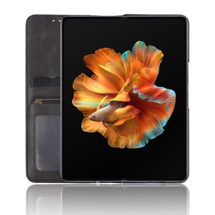 For Xiaomi Mi Mix Fold Magnetic Buckle Retro Crazy Horse Texture Horizontal Flip Leather Case with Holder & Card Slots & Photo Frame