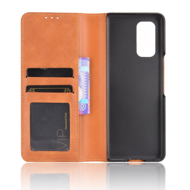 For Xiaomi Mi Mix Fold Magnetic Buckle Retro Crazy Horse Texture Horizontal Flip Leather Case with Holder & Card Slots & Photo Frame