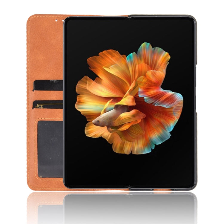 For Xiaomi Mi Mix Fold Magnetic Buckle Retro Crazy Horse Texture Horizontal Flip Leather Case with Holder & Card Slots & Photo Frame