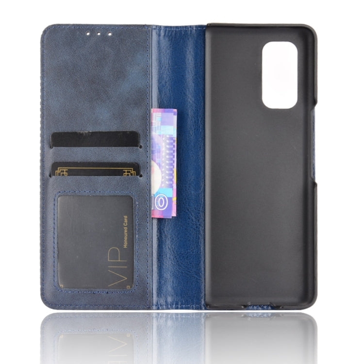 For Xiaomi Mi Mix Fold Magnetic Buckle Retro Crazy Horse Texture Horizontal Flip Leather Case with Holder & Card Slots & Photo Frame