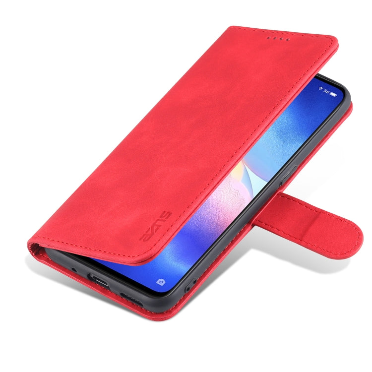 For OPPO Reno5 Pro AZNS Skin Feel Calf Texture Horizontal Flip Leather Case with Card Slots & Holder & Wallet