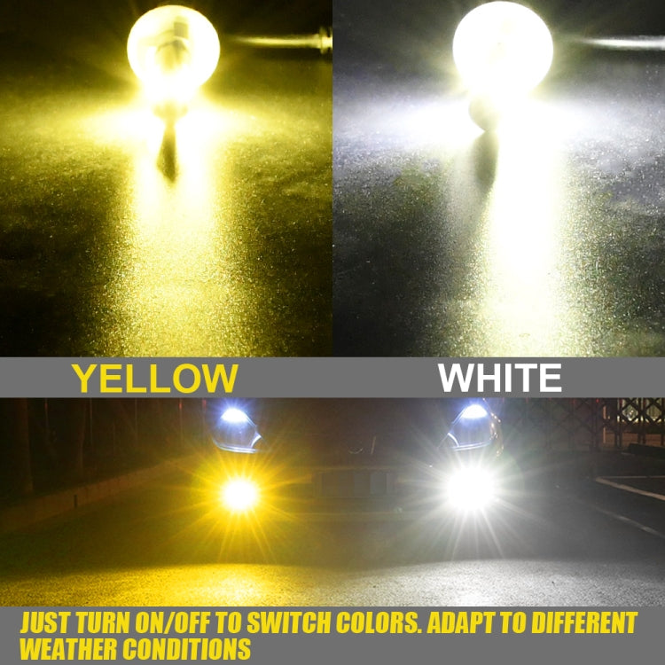 2 PCS V6 880 DC9-36V 30W 3000LM IP65 Car LED Double Color Fog Light with 30LEDs SMD-2525 Lamp