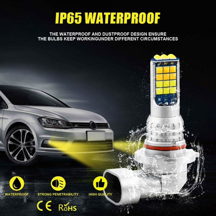 2 PCS V6 H10 DC9-36V 30W 3000LM IP65 Car LED Double Color Fog Light with 30LEDs SMD-2525 Lamp