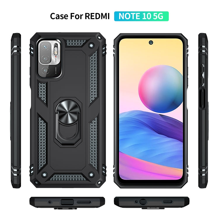 For Xiaomi Redmi Note 10 5G Shockproof TPU + PC Protective Case with 360 Degree Rotating Holder