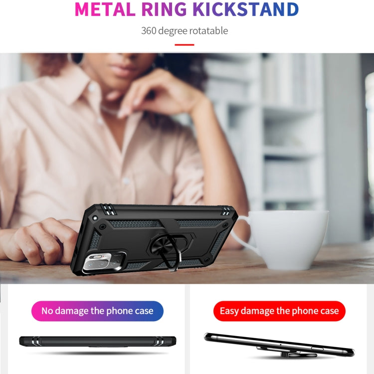 For Xiaomi Redmi Note 10 5G Shockproof TPU + PC Protective Case with 360 Degree Rotating Holder