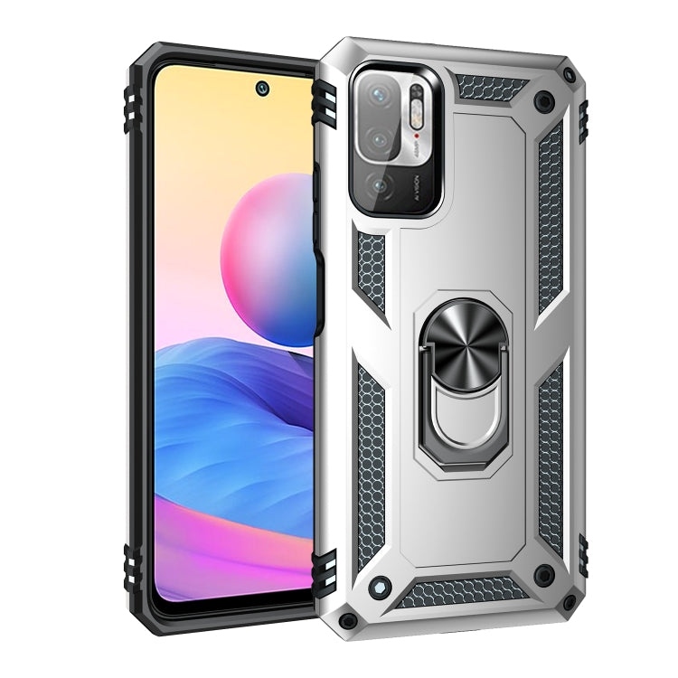 For Xiaomi Redmi Note 10 5G Shockproof TPU + PC Protective Case with 360 Degree Rotating Holder