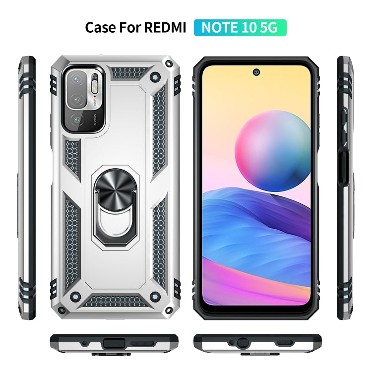 For Xiaomi Redmi Note 10 5G Shockproof TPU + PC Protective Case with 360 Degree Rotating Holder
