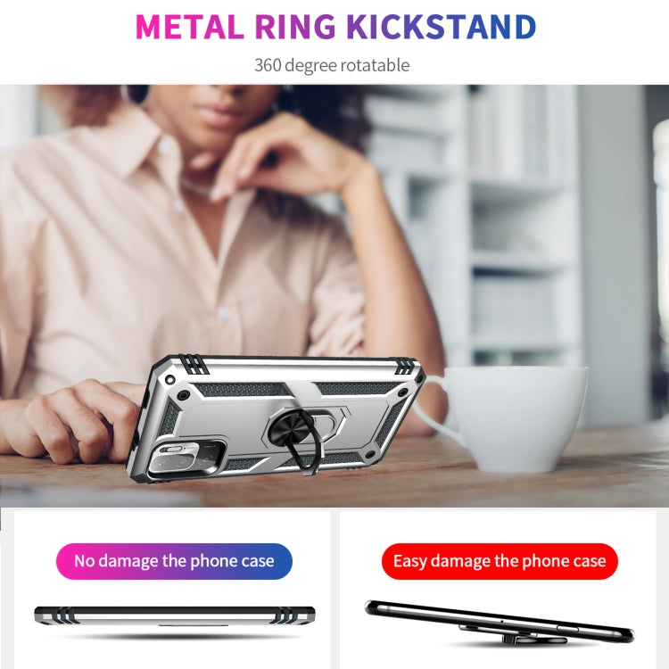 For Xiaomi Redmi Note 10 5G Shockproof TPU + PC Protective Case with 360 Degree Rotating Holder