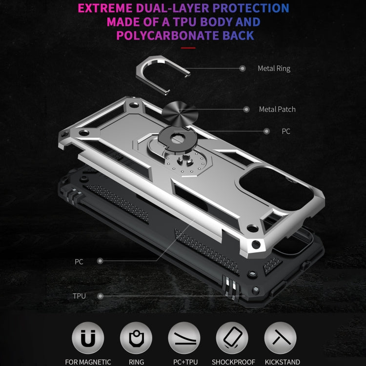 For Xiaomi Redmi Note 10 5G Shockproof TPU + PC Protective Case with 360 Degree Rotating Holder