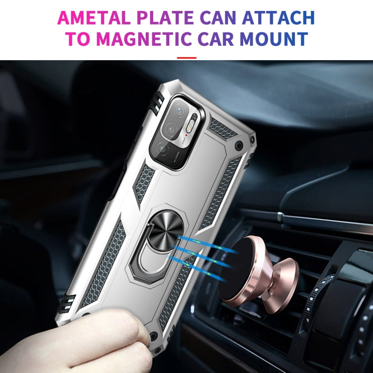 For Xiaomi Redmi Note 10 5G Shockproof TPU + PC Protective Case with 360 Degree Rotating Holder