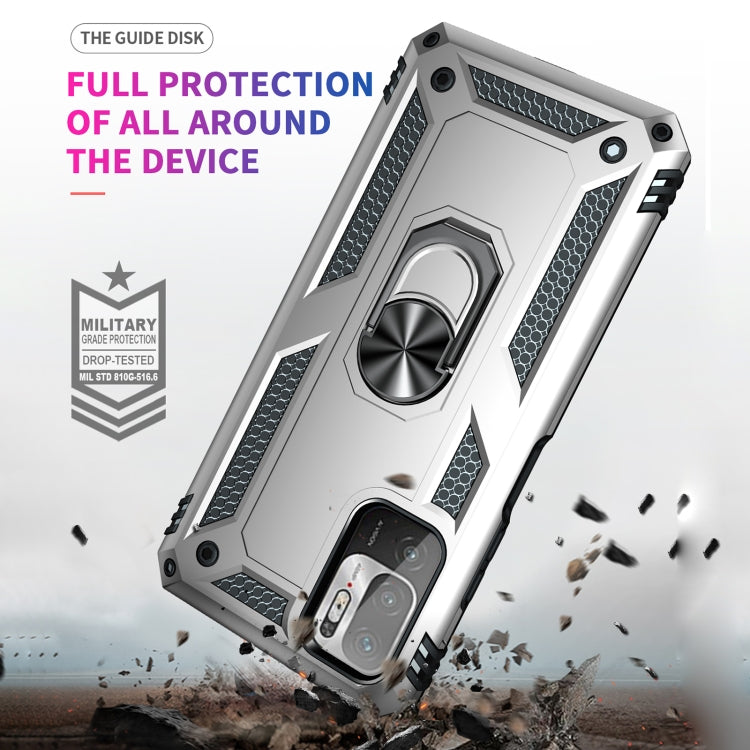 For Xiaomi Redmi Note 10 5G Shockproof TPU + PC Protective Case with 360 Degree Rotating Holder