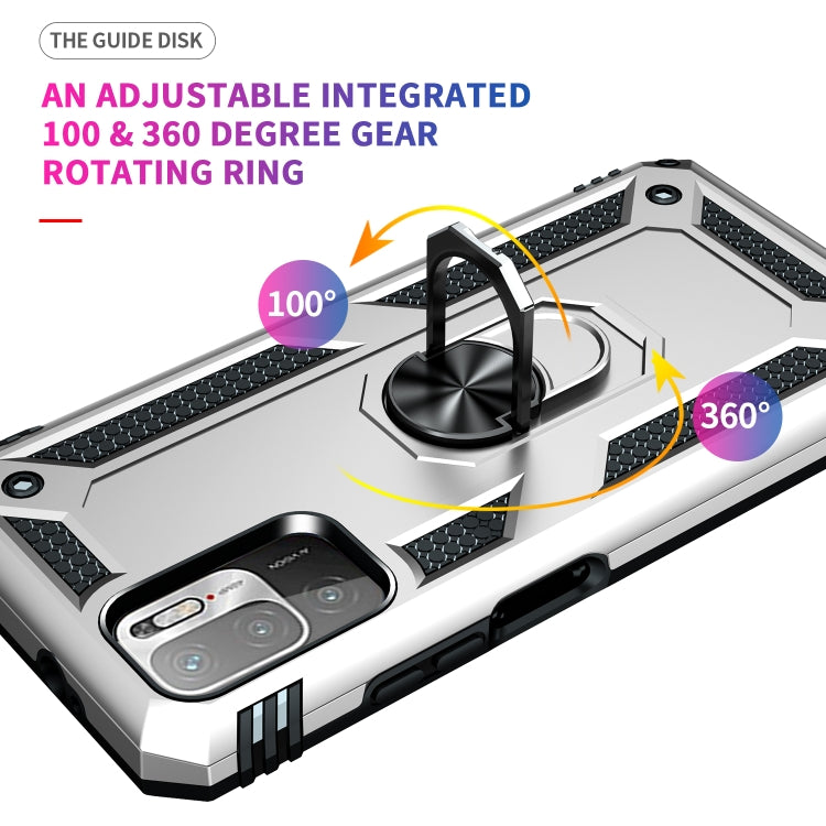 For Xiaomi Redmi Note 10 5G Shockproof TPU + PC Protective Case with 360 Degree Rotating Holder