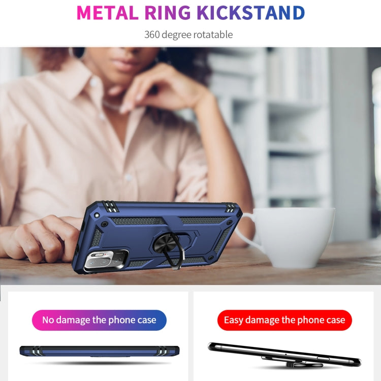 For Xiaomi Redmi Note 10 5G Shockproof TPU + PC Protective Case with 360 Degree Rotating Holder
