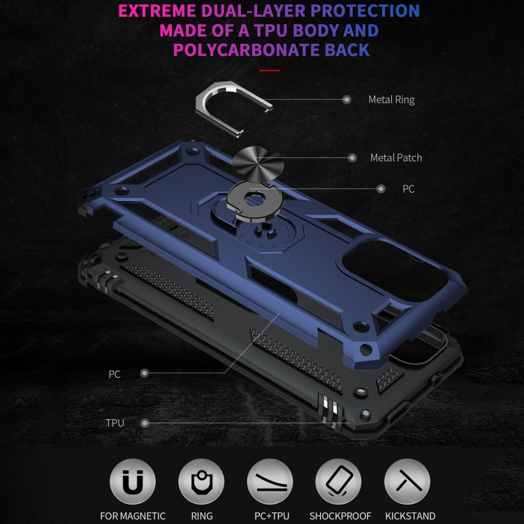 For Xiaomi Redmi Note 10 5G Shockproof TPU + PC Protective Case with 360 Degree Rotating Holder