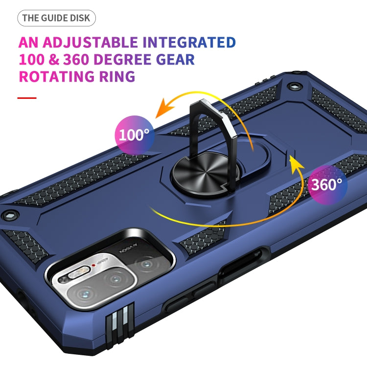 For Xiaomi Redmi Note 10 5G Shockproof TPU + PC Protective Case with 360 Degree Rotating Holder