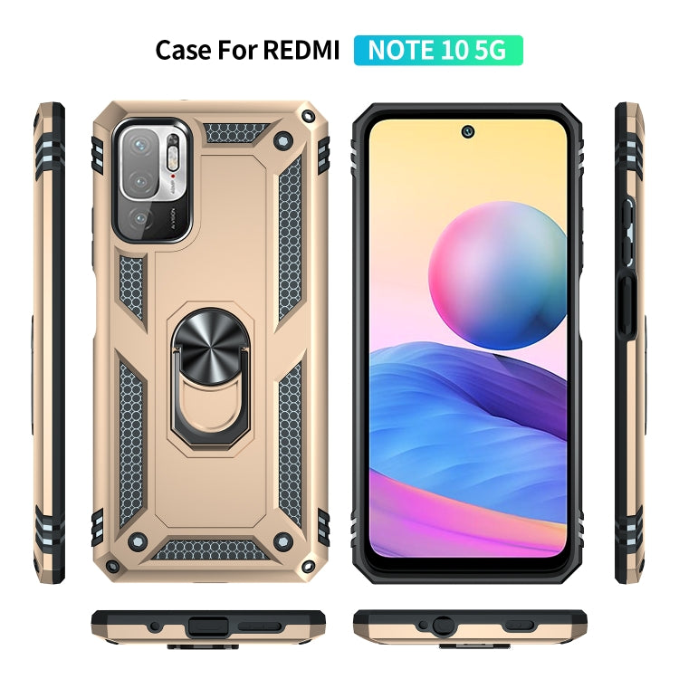 For Xiaomi Redmi Note 10 5G Shockproof TPU + PC Protective Case with 360 Degree Rotating Holder