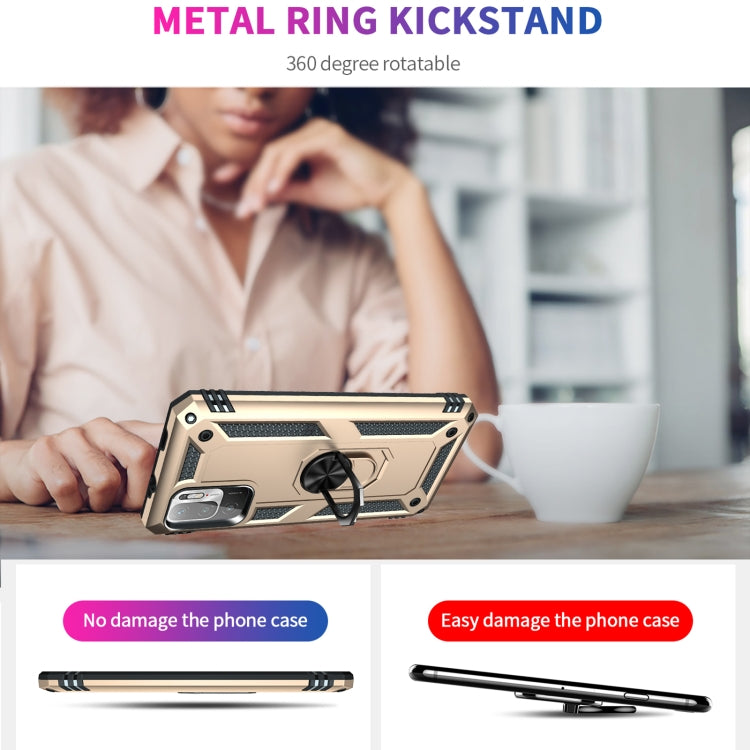 For Xiaomi Redmi Note 10 5G Shockproof TPU + PC Protective Case with 360 Degree Rotating Holder