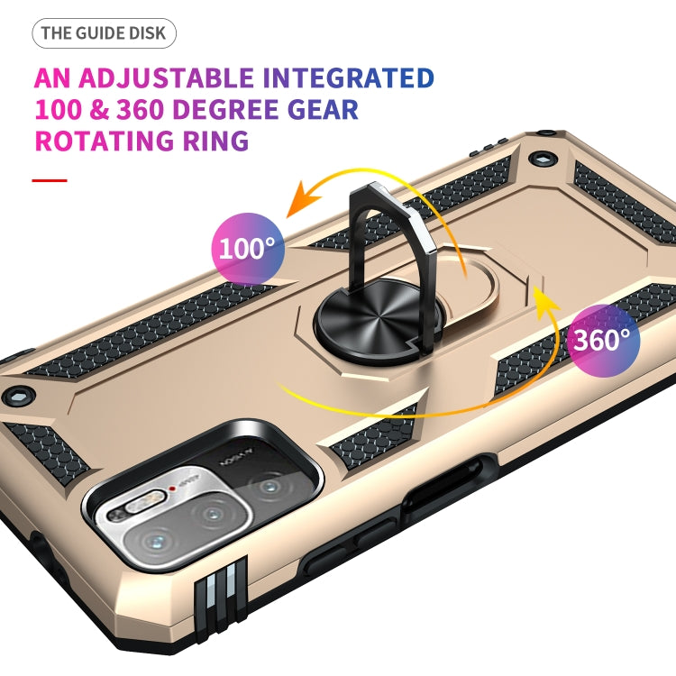 For Xiaomi Redmi Note 10 5G Shockproof TPU + PC Protective Case with 360 Degree Rotating Holder