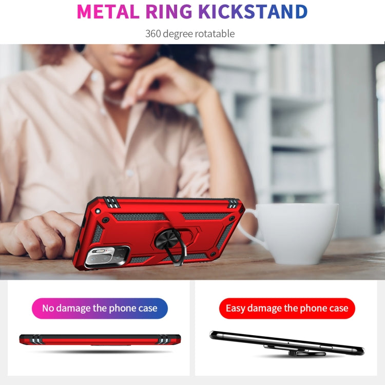 For Xiaomi Redmi Note 10 5G Shockproof TPU + PC Protective Case with 360 Degree Rotating Holder