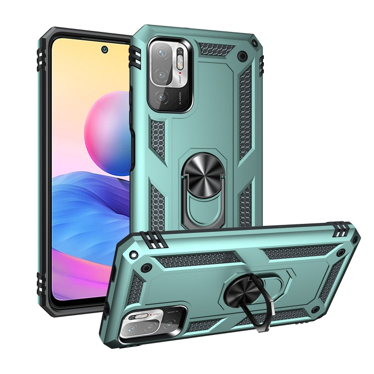 For Xiaomi Redmi Note 10 5G Shockproof TPU + PC Protective Case with 360 Degree Rotating Holder