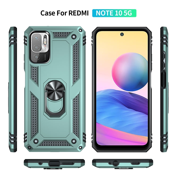 For Xiaomi Redmi Note 10 5G Shockproof TPU + PC Protective Case with 360 Degree Rotating Holder