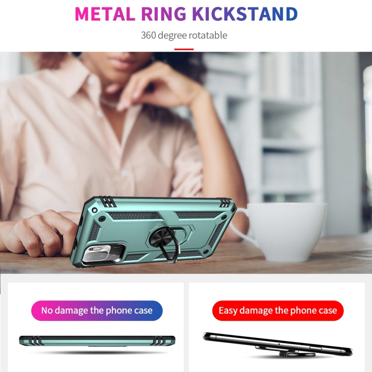 For Xiaomi Redmi Note 10 5G Shockproof TPU + PC Protective Case with 360 Degree Rotating Holder