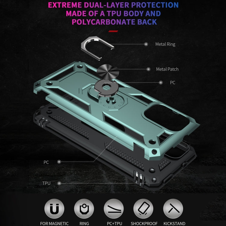 For Xiaomi Redmi Note 10 5G Shockproof TPU + PC Protective Case with 360 Degree Rotating Holder